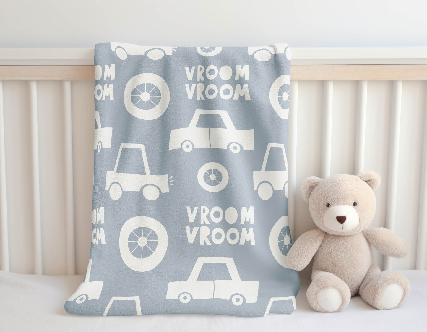 Vroom vroom Velveteen Fleece Blanket