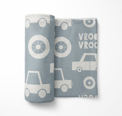 Vroom vroom Velveteen Fleece Blanket