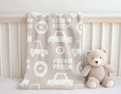 Vroom vroom Velveteen Fleece Blanket