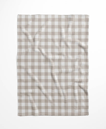 Proper Gingham Velveteen Fleece Blanket