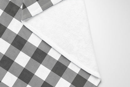 Proper Gingham Velveteen Fleece Blanket
