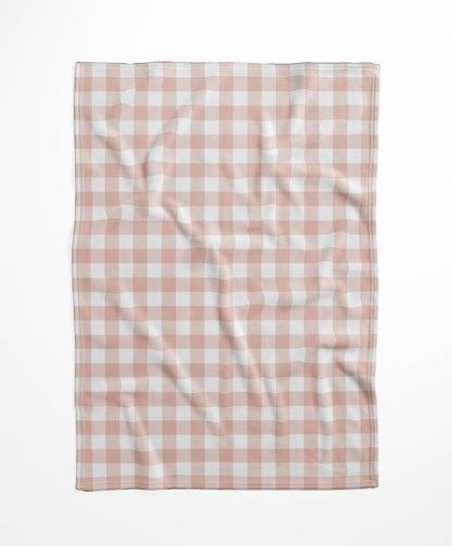 Proper Gingham Velveteen Fleece Blanket