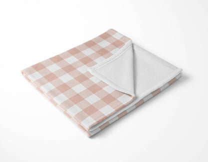 Proper Gingham Velveteen Fleece Blanket