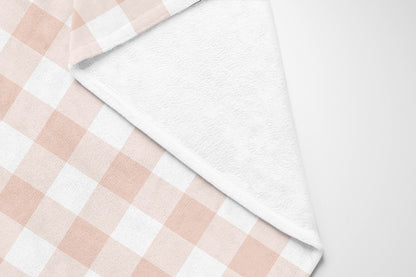 Proper Gingham Velveteen Fleece Blanket