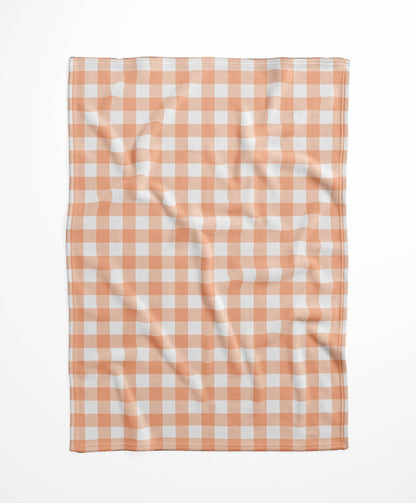 Proper Gingham Velveteen Fleece Blanket