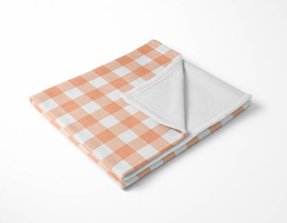 Proper Gingham Velveteen Fleece Blanket