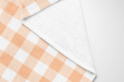 Proper Gingham Velveteen Fleece Blanket
