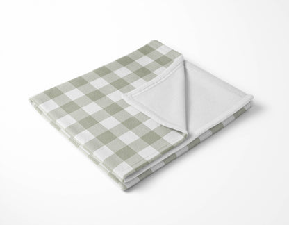 Proper Gingham Velveteen Fleece Blanket