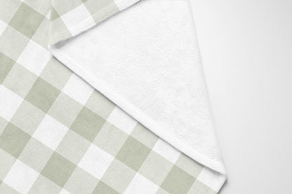 Proper Gingham Velveteen Fleece Blanket