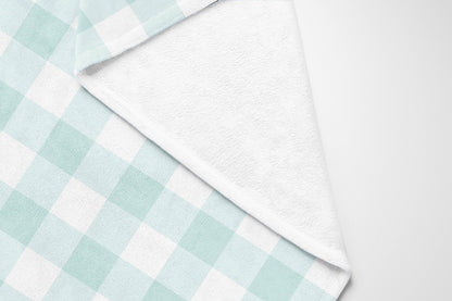 Proper Gingham Velveteen Fleece Blanket
