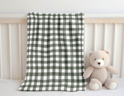 Proper Gingham Velveteen Fleece Blanket