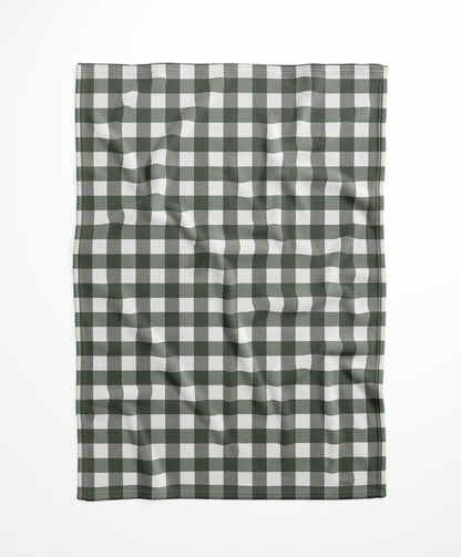 Proper Gingham Velveteen Fleece Blanket