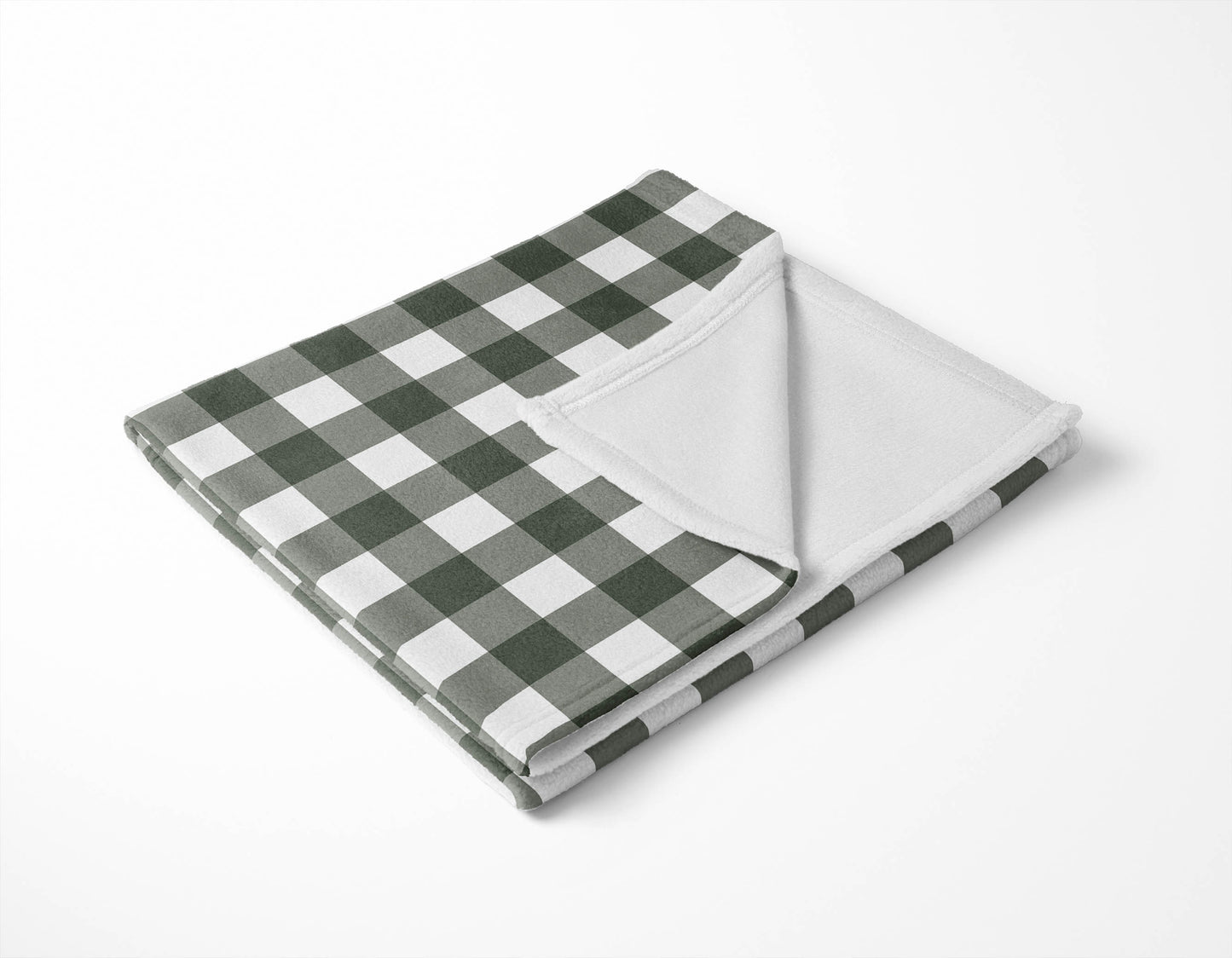 Proper Gingham Velveteen Fleece Blanket