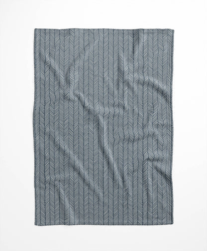 Chevron Stripe Velveteen Fleece Blanket