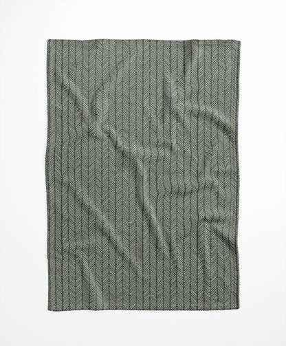 Chevron Stripe Velveteen Fleece Blanket