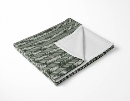 Chevron Stripe Velveteen Fleece Blanket