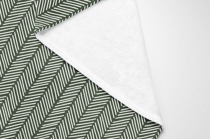 Chevron Stripe Velveteen Fleece Blanket