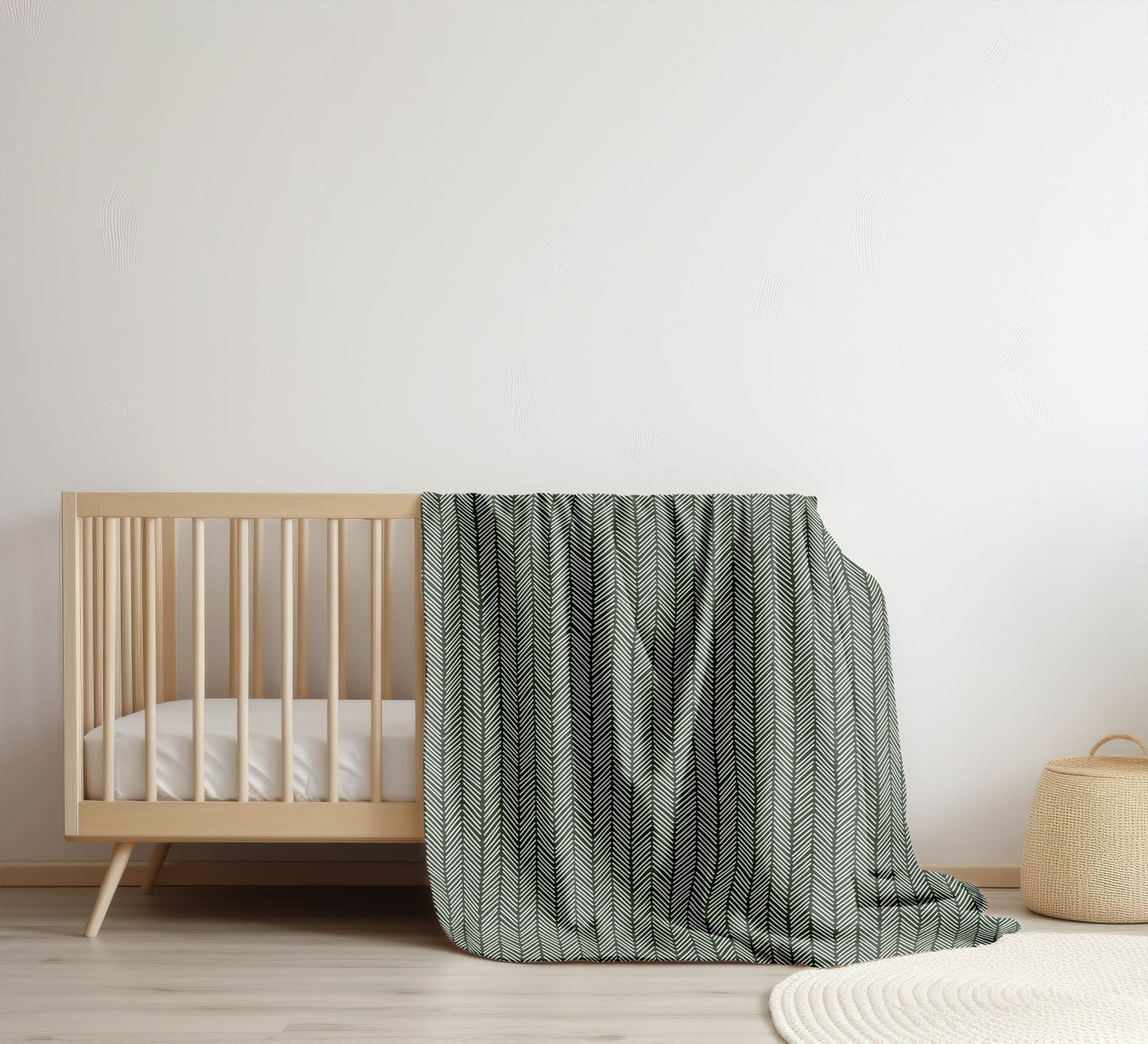 Chevron Stripe Velveteen Fleece Blanket
