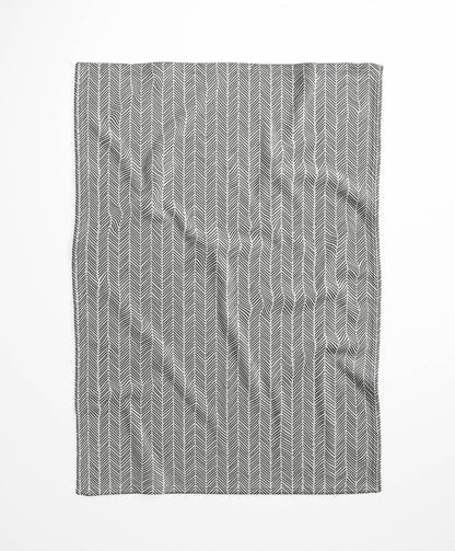 Chevron Stripe Velveteen Fleece Blanket