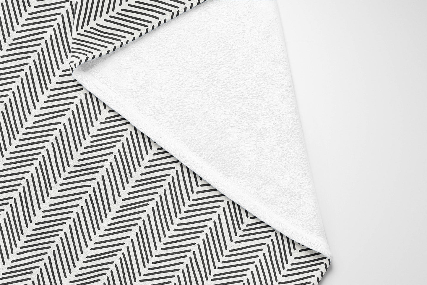 Chevron Stripe Velveteen Fleece Blanket