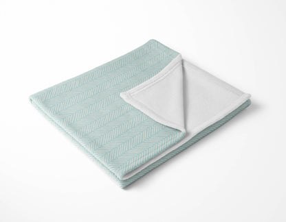Chevron Stripe Velveteen Fleece Blanket
