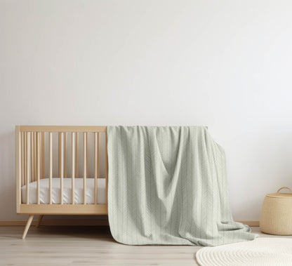 Chevron Stripe Velveteen Fleece Blanket