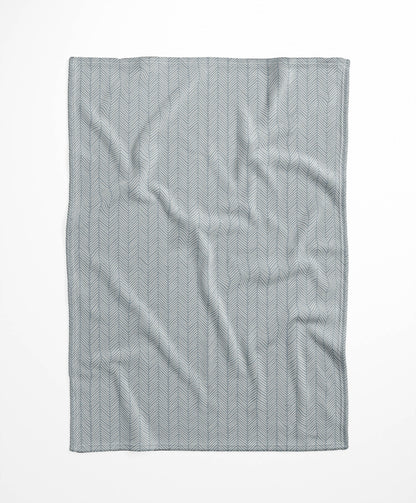 Chevron Stripe Velveteen Fleece Blanket