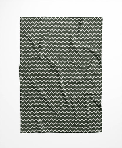 Chevron Wave Velveteen Fleece Blanket