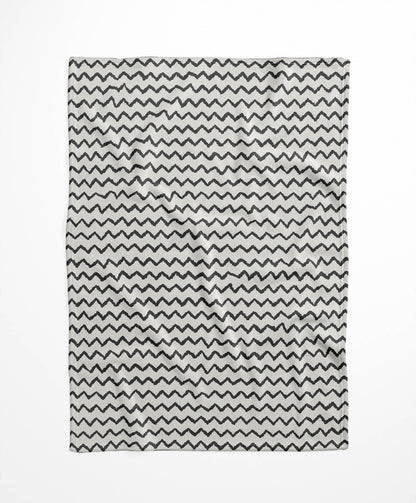 Chevron Wave Velveteen Fleece Blanket
