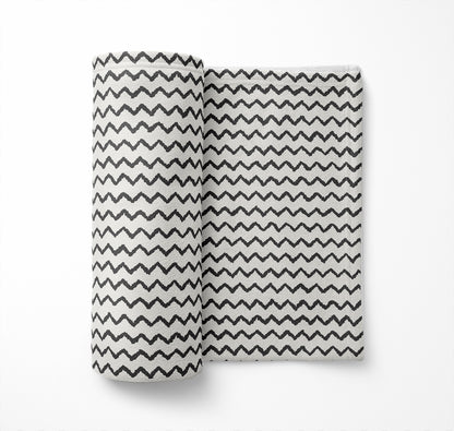 Chevron Wave Velveteen Fleece Blanket