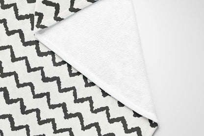 Chevron Wave Velveteen Fleece Blanket