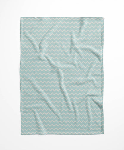 Chevron Wave Velveteen Fleece Blanket