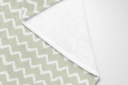 Chevron Wave Velveteen Fleece Blanket