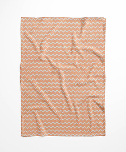Chevron Wave Velveteen Fleece Blanket