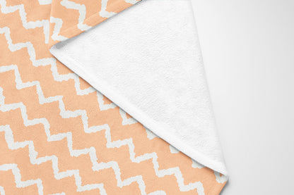 Chevron Wave Velveteen Fleece Blanket