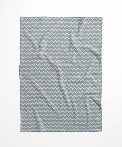 Chevron Wave Velveteen Fleece Blanket