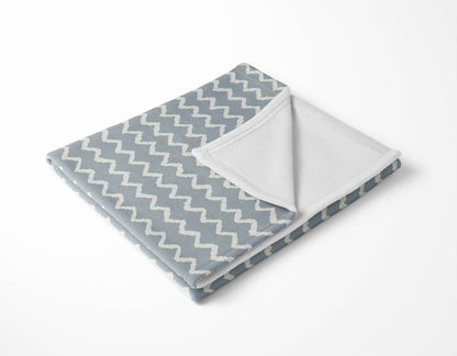 Chevron Wave Velveteen Fleece Blanket