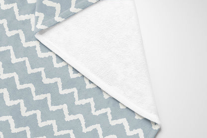 Chevron Wave Velveteen Fleece Blanket