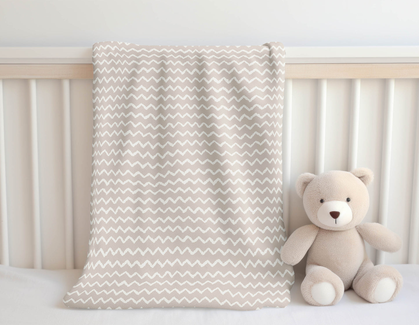 Chevron Wave Velveteen Fleece Blanket