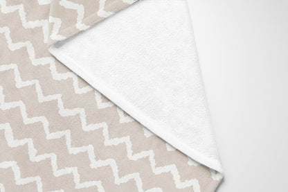 Chevron Wave Velveteen Fleece Blanket