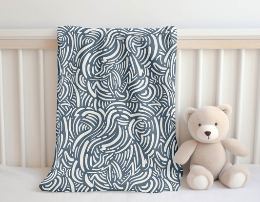 Cozy Swirl Velveteen Fleece Blanket