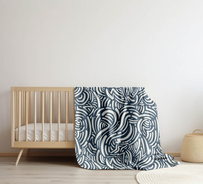 Cozy Swirl Velveteen Fleece Blanket
