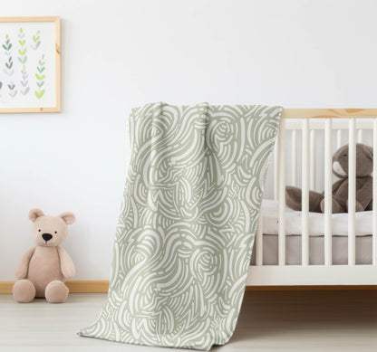 Cozy Swirl Velveteen Fleece Blanket