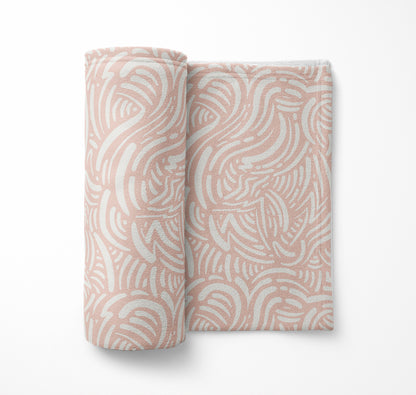 Cozy Swirl Velveteen Fleece Blanket