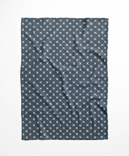Criss Cross Velveteen Fleece Blanket