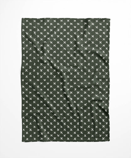 Criss Cross Velveteen Fleece Blanket