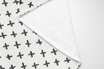 Criss Cross Velveteen Fleece Blanket
