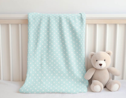 Criss Cross Velveteen Fleece Blanket