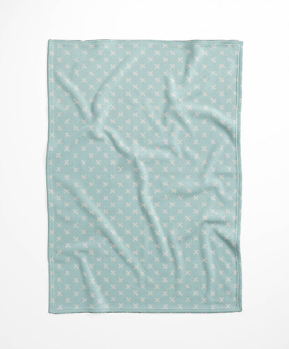 Criss Cross Velveteen Fleece Blanket