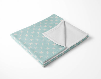 Criss Cross Velveteen Fleece Blanket